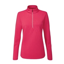 Ping Lyla half zip ribbed Damen Fleecejacke, rosa