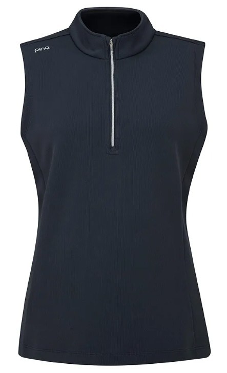 Ping Lyla half zip Damen Weste, dunkelblau