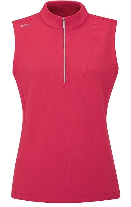 Ping Lyla half zip Damen Weste, rot