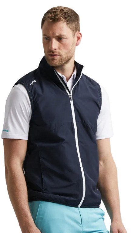 Ping Ashbourne Herren-Fleece-Weste, dunkelblau