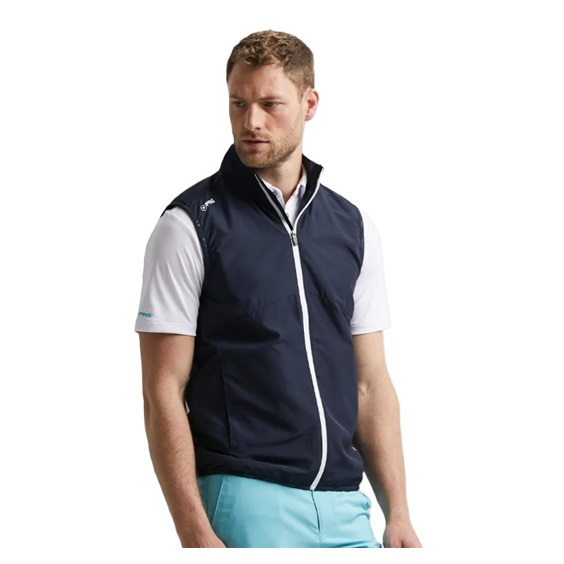 Ping Ashbourne Herren-Fleece-Weste, dunkelblau