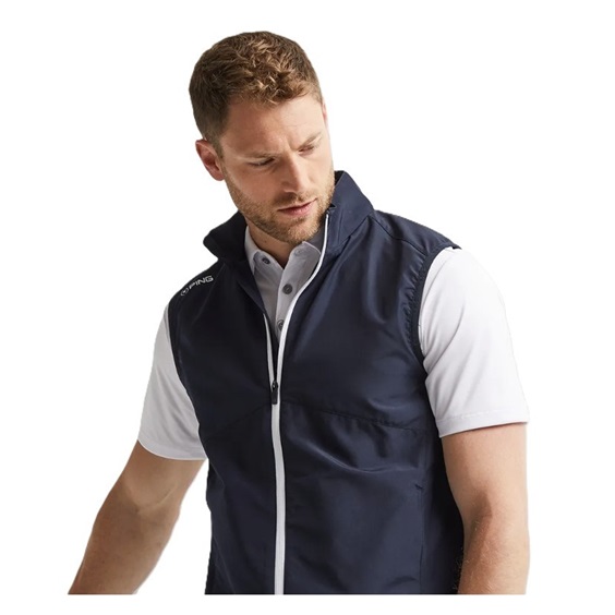 Ping Ashbourne Herren-Fleece-Weste, dunkelblau
