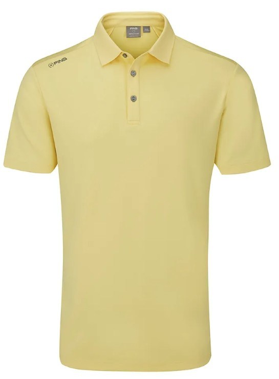 PING Lindum Herren Poloshirt, Zitrone