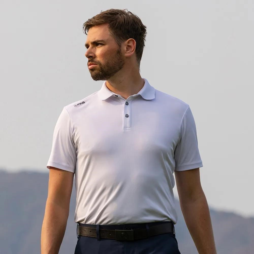 Ping Lindum Herren Poloshirt, weiss