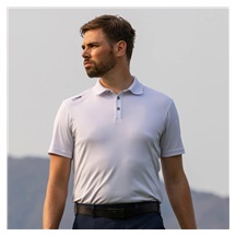 Ping Lindum Herren Poloshirt, weiss
