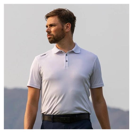Ping Lindum Herren Poloshirt, weiss