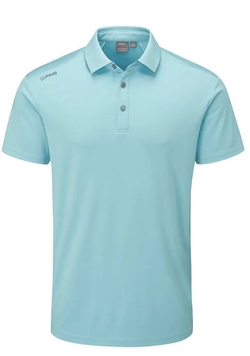 PING Lindum Herren Poloshirt, Himmelblau