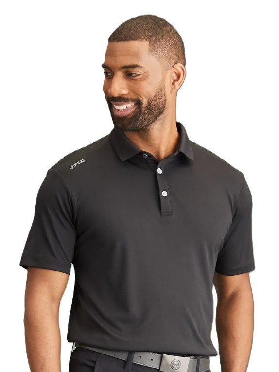 PING Lindum Herren Poloshirt, schwarz