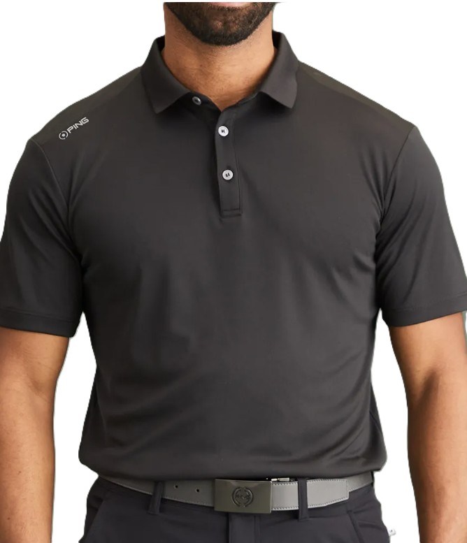 PING Lindum Herren Poloshirt, schwarz