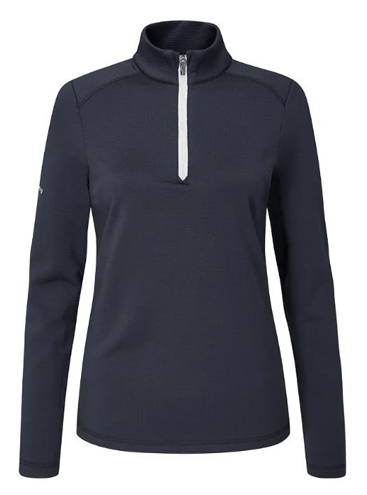 PING Sonya Fleece Damen Poloshirt, dunkelblau