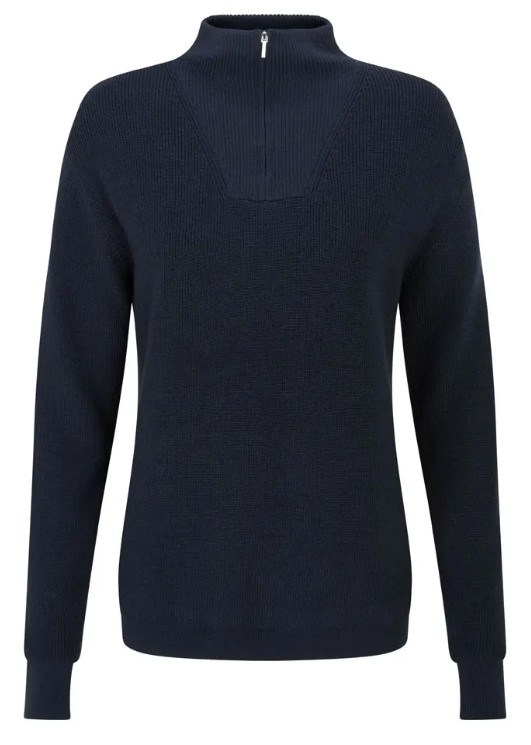 Ping Kaylah Half Zip Lined Damen Pullover, dunkelblau