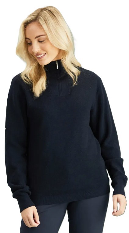Ping Kaylah Half Zip Lined Damen Pullover, dunkelblau