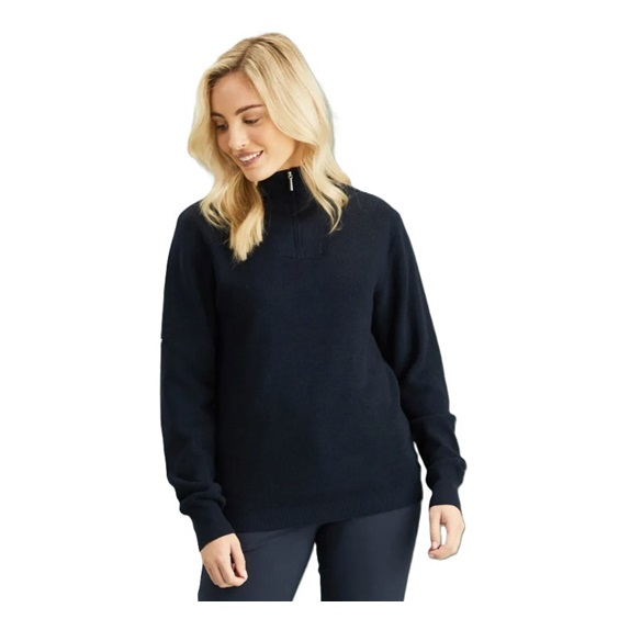 Ping Kaylah Half Zip Lined Damen Pullover, dunkelblau