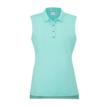 Ping Solene damenloses Poloshirt, aruba blue