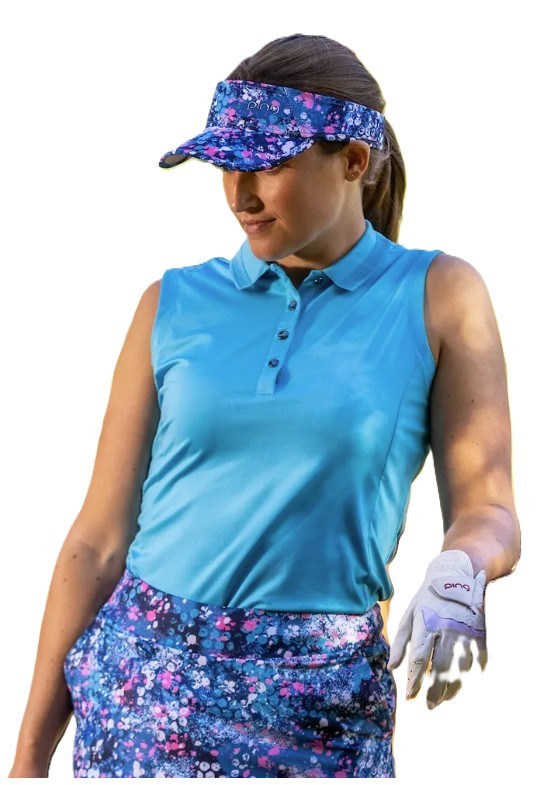 Ping Solene damenloses Poloshirt, laguna
