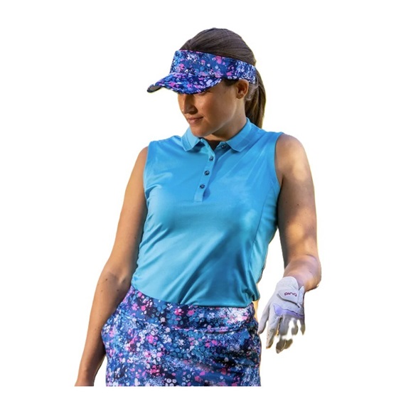 Ping Solene damenloses Poloshirt, laguna