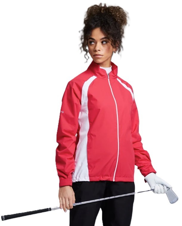Ping Freda wasserdichte Damenjacke, rot/weiss