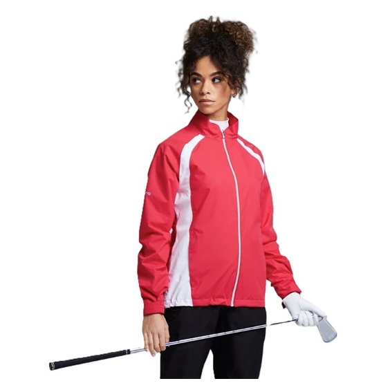 Ping Freda wasserdichte Damenjacke, rot/weiss