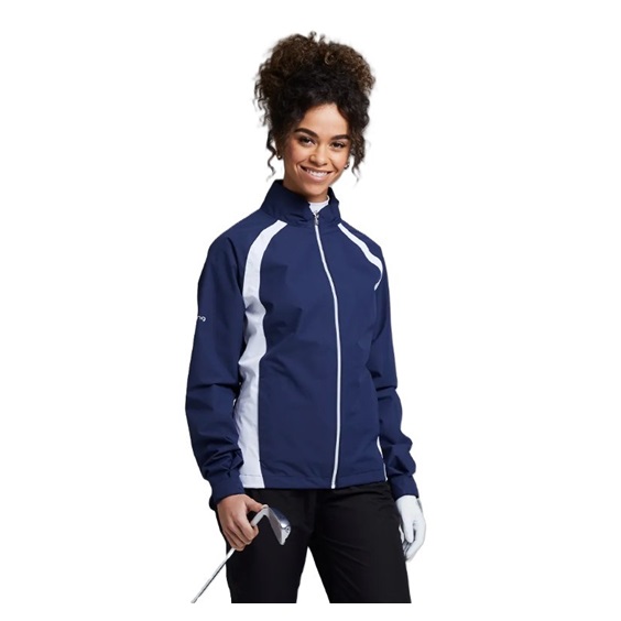 Ping Freda wasserdichte Damenjacke, blau/weiss