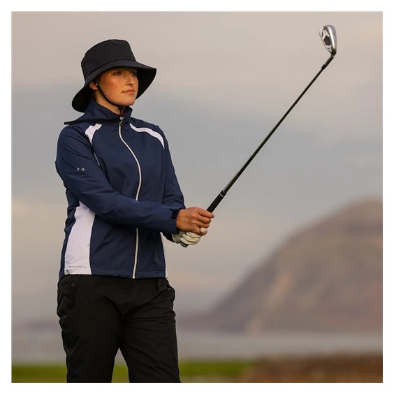 Ping Freda wasserdichte Damenjacke, blau/weiss