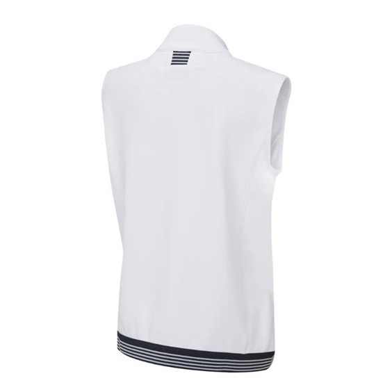 PING Dot Fleece Damen Weste, weiss/dunkelblau