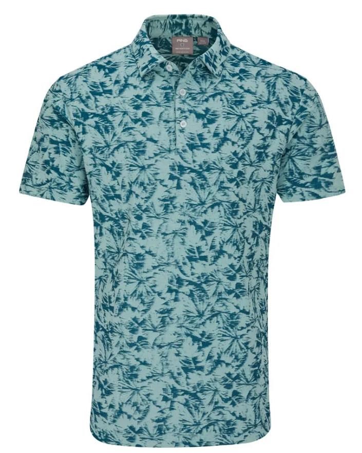 PING Diego Herren Poloshirt, misty green multi