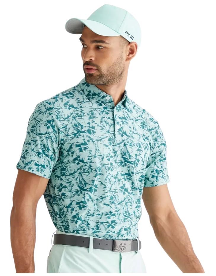 PING Diego Herren Poloshirt, misty green multi