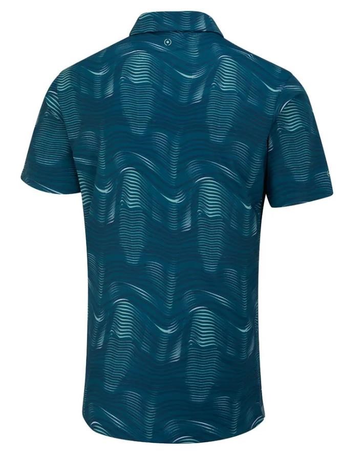 Ping Optic Groove Herren polo, forest multi