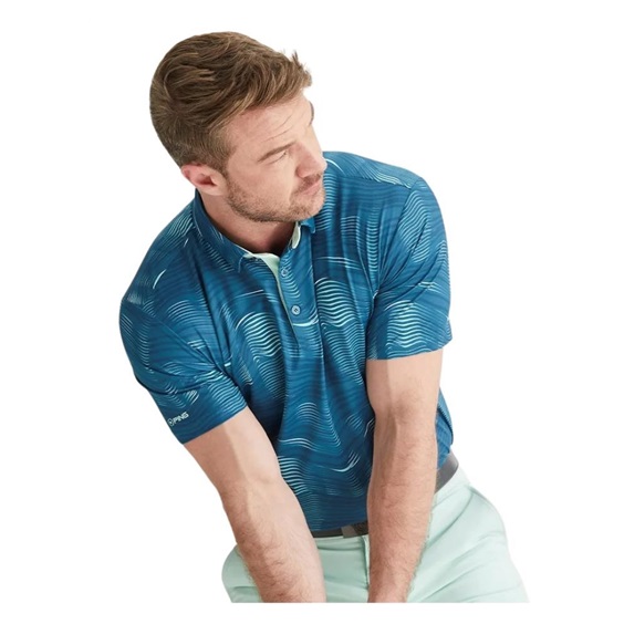 Ping Optic Groove Herren polo, forest multi