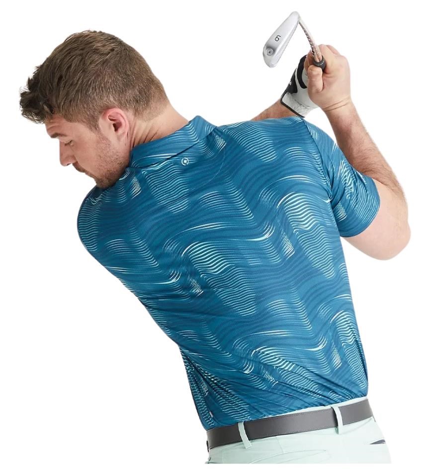 Ping Optic Groove Herren polo, forest multi