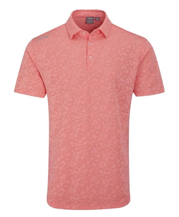 PING Geo Camo Herren Poloshirt, desert flower