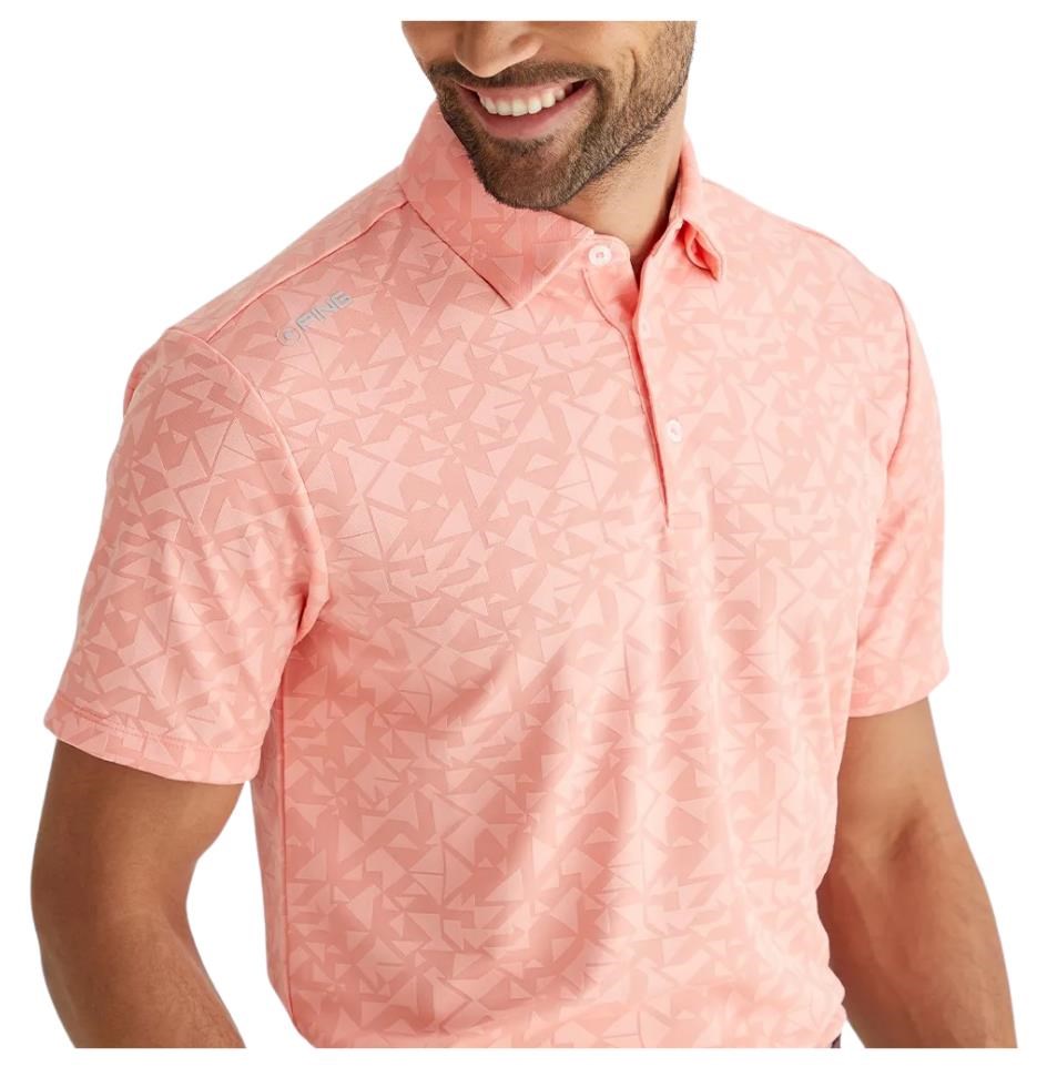 PING Geo Camo Herren Poloshirt, desert flower