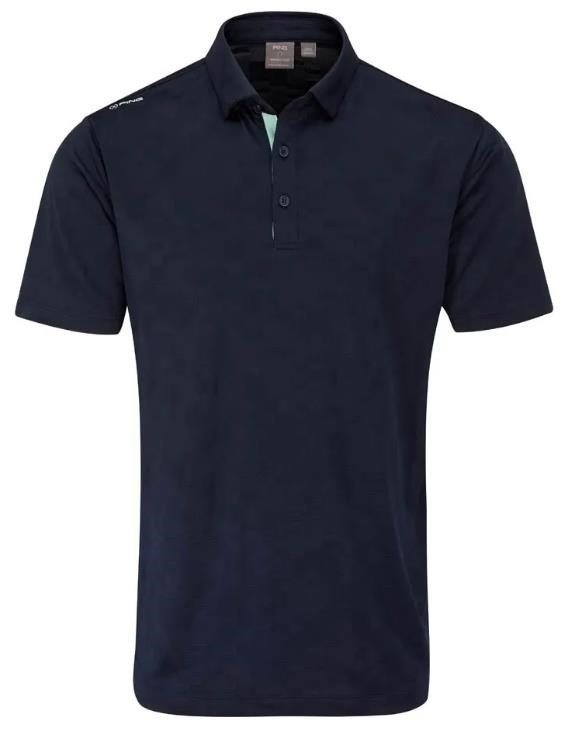 Ping Kenan Textured Herren Poloshirt, dunkelblau