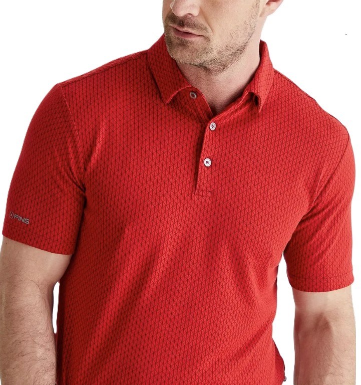 Ping Hershel Herren polo, rot
