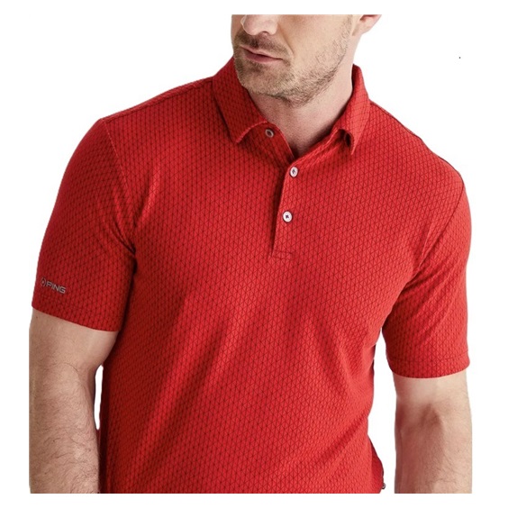 Ping Hershel Herren polo, rot