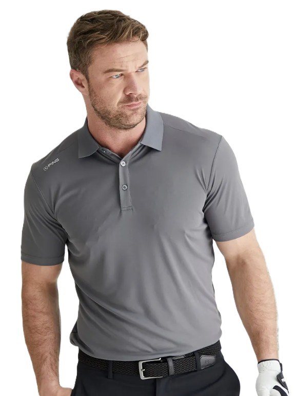 PING Lindum Herren Poloshirt, rock