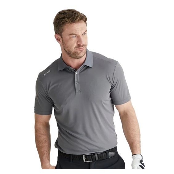 PING Lindum Herren Poloshirt, rock