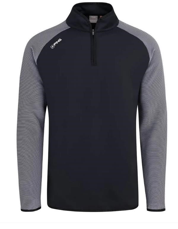 Ping Strio Performance Midlayer Herren Sweatshirt, schwarz/weiss