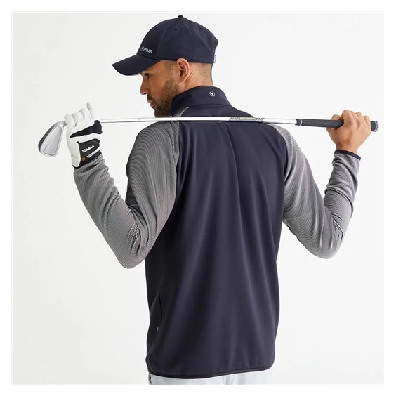 Ping Strio Performance Midlayer Herren Sweatshirt, schwarz/weiss