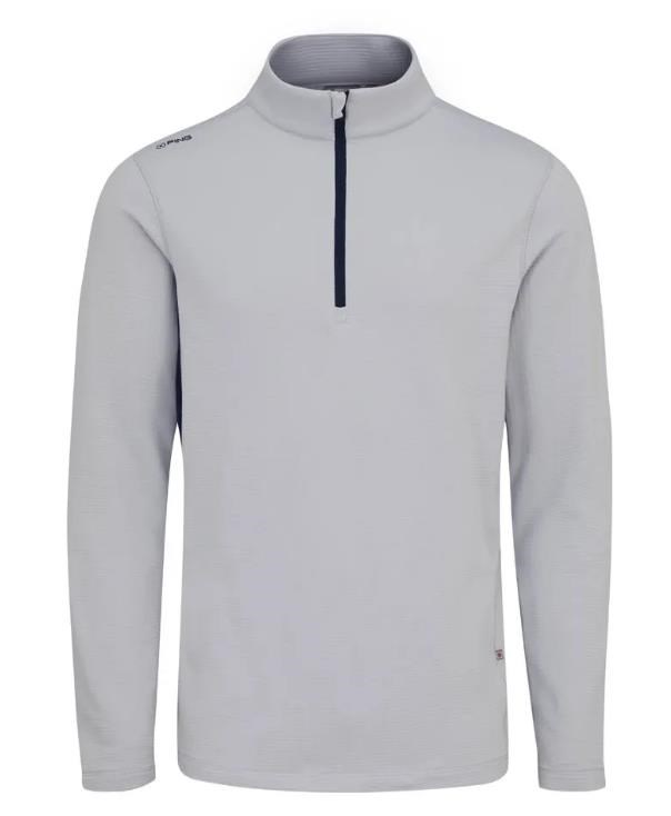 Ping Rhodri Half Zip Fleece Herren Sweatshirt, grau/dunkelblau