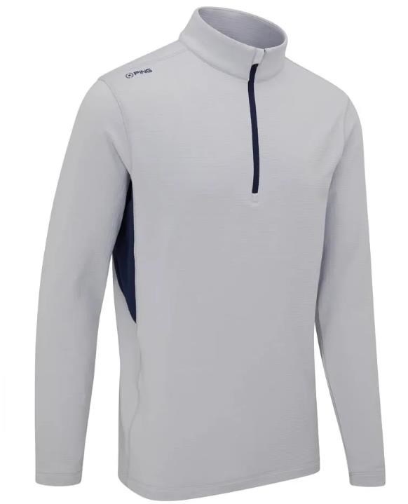 Ping Rhodri Half Zip Fleece Herren Sweatshirt, grau/dunkelblau