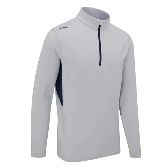 Ping Rhodri Half Zip Fleece Herren Sweatshirt, grau/dunkelblau