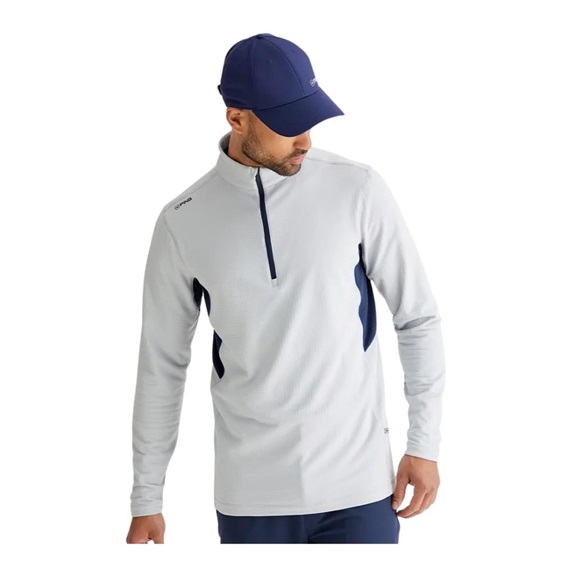 Ping Rhodri Half Zip Fleece Herren Sweatshirt, grau/dunkelblau