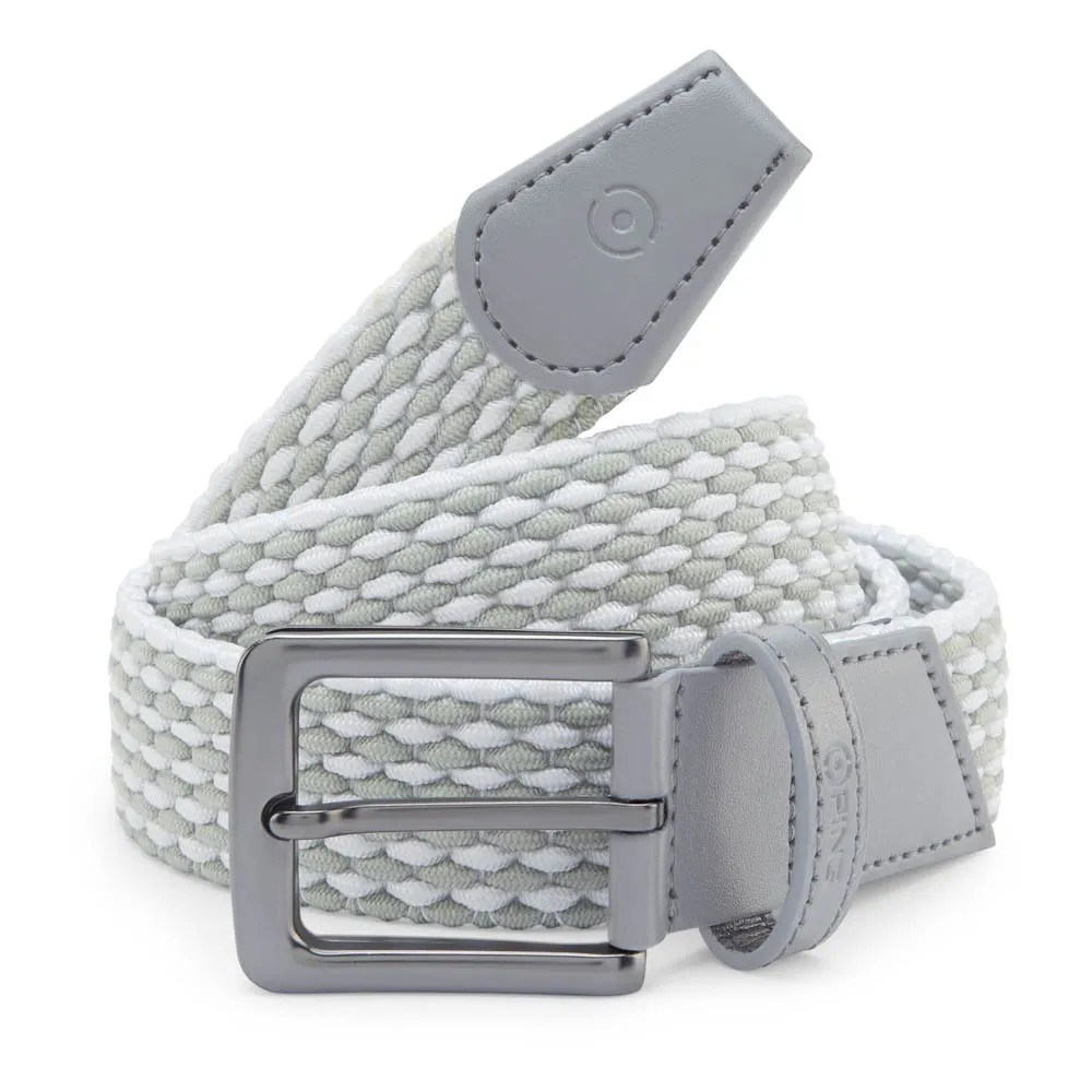 Ping Stretch Webbing Herren Gürtel, grau/weiss