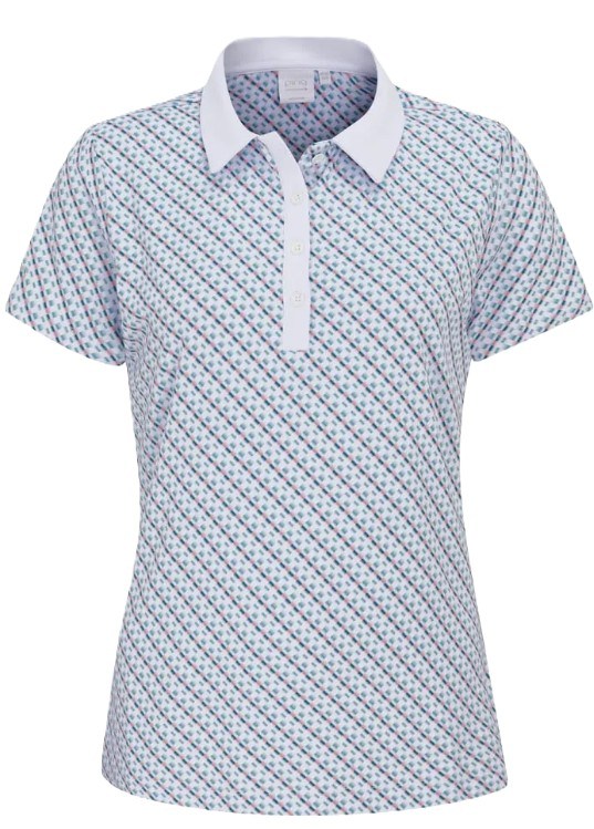 Ping Bethany Damen Poloshirt, neotheric/white