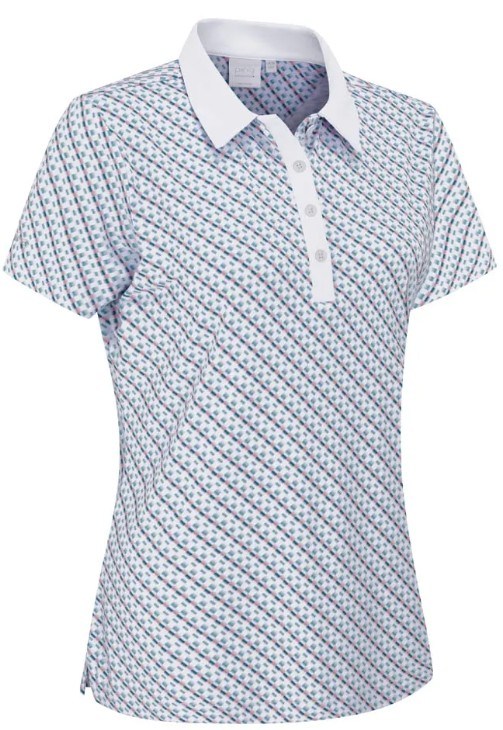 Ping Bethany Damen Poloshirt, neotheric/white