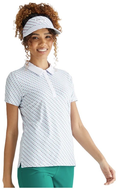Ping Bethany Damen Poloshirt, neotheric/white