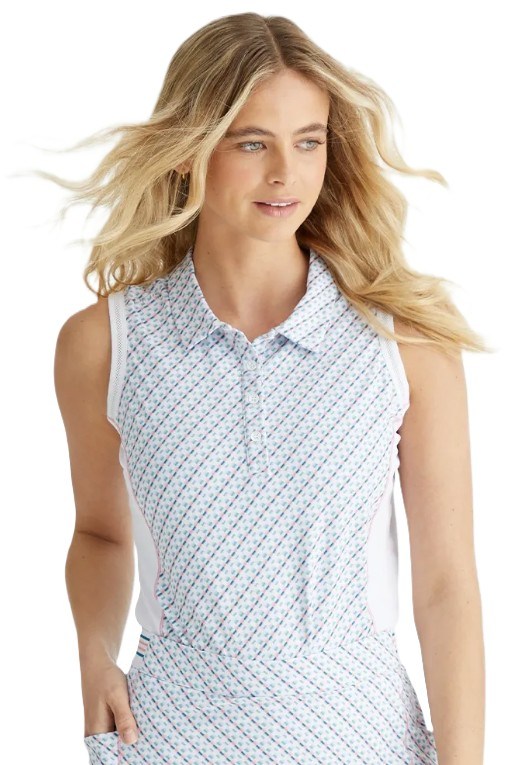 Ping Colleen ärmelloses  Damen Poloshirt, neoteric/weiss