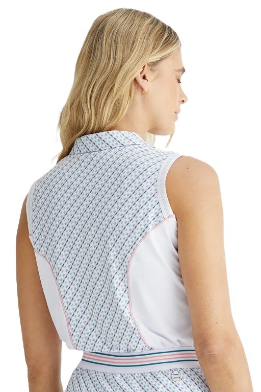 Ping Colleen ärmelloses  Damen Poloshirt, neoteric/weiss