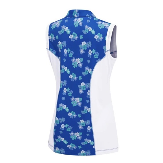 Ping Colleen ärmelloses Damen Poloshirt, vibrierende Blüte/weiss